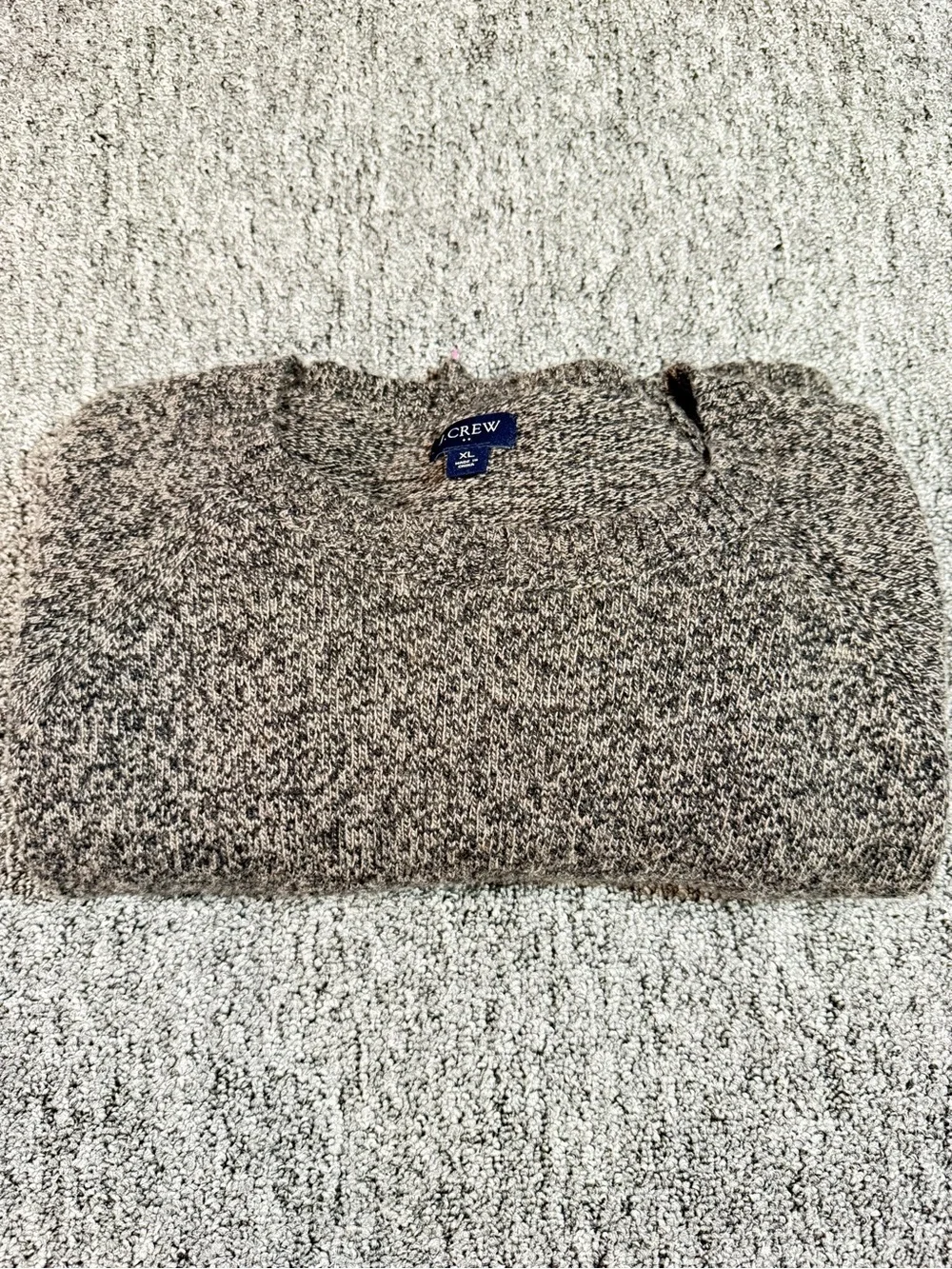 J. Crew Men’s Crewneck Sweater in Taupe Heather XL